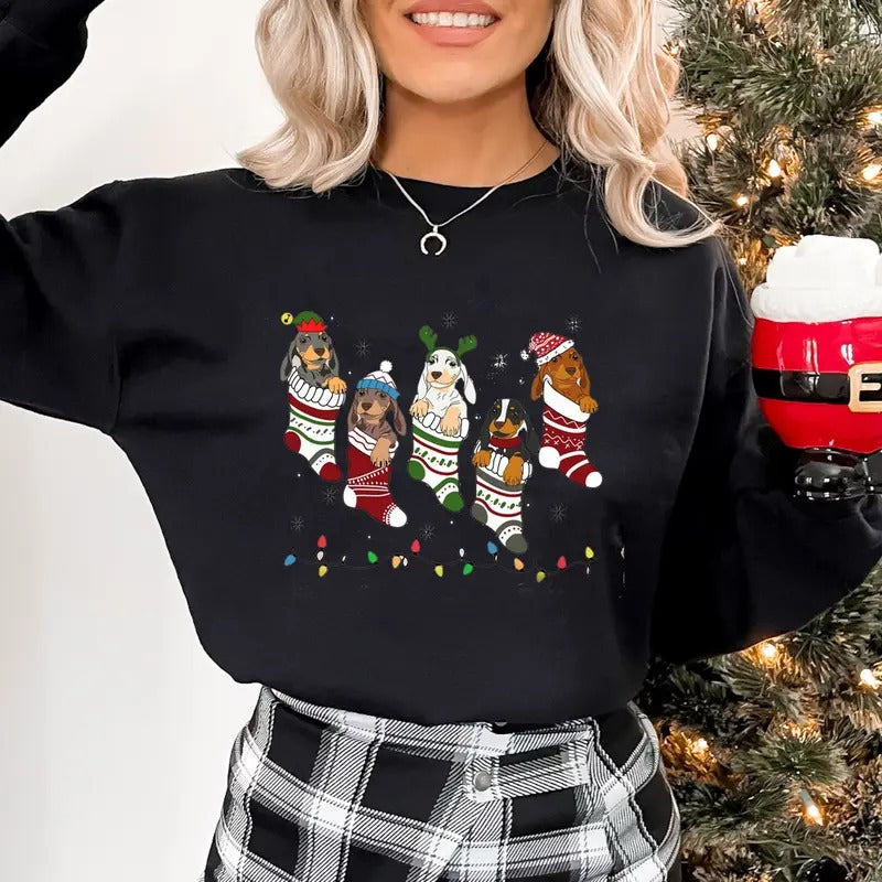 Dachshund Christmas Shirt, Christmas Dog Shirt, Dachshund Mom Shirts, Dog Lover Shirt, Dachshund Lover Shirt, Dog Mom...