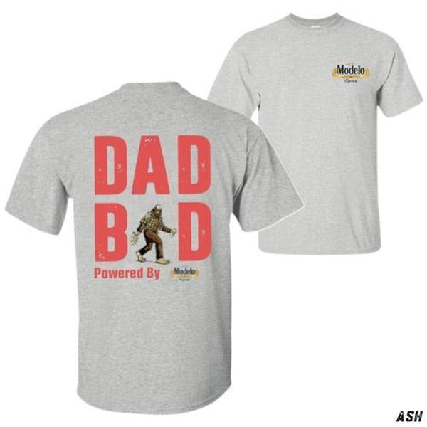 Dad Bod T-Shirt - Funny Sasquatch Beer Design Featuring Modelo Graphic - Unisex Relaxed Fit - Ideal Father's Day Gift