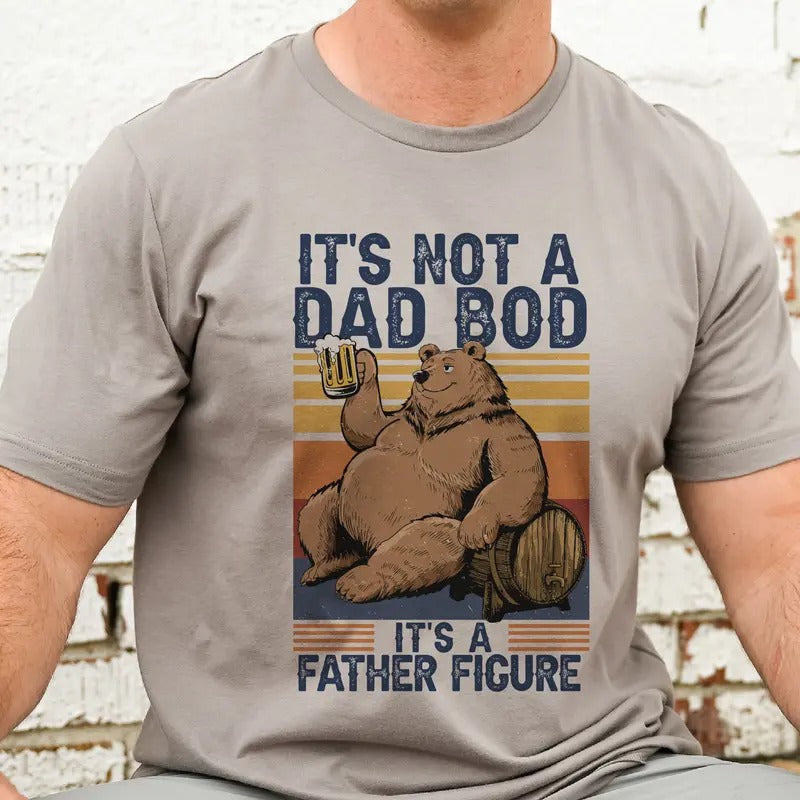 Dad Bod Tshirt Father Figure Tees The Cool Dad T-Shirt Its Not a Dad Bod Funn Tee Retro Cool Dat T-Shirt Father's Day...