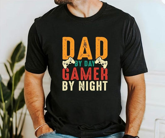 Dad By Day Gamer By Night Shirt, Cool Dada Shirt, Gift For Papa, Father's Day Shirt, Daddy Shirt, Dad Life Shirt, Gift...