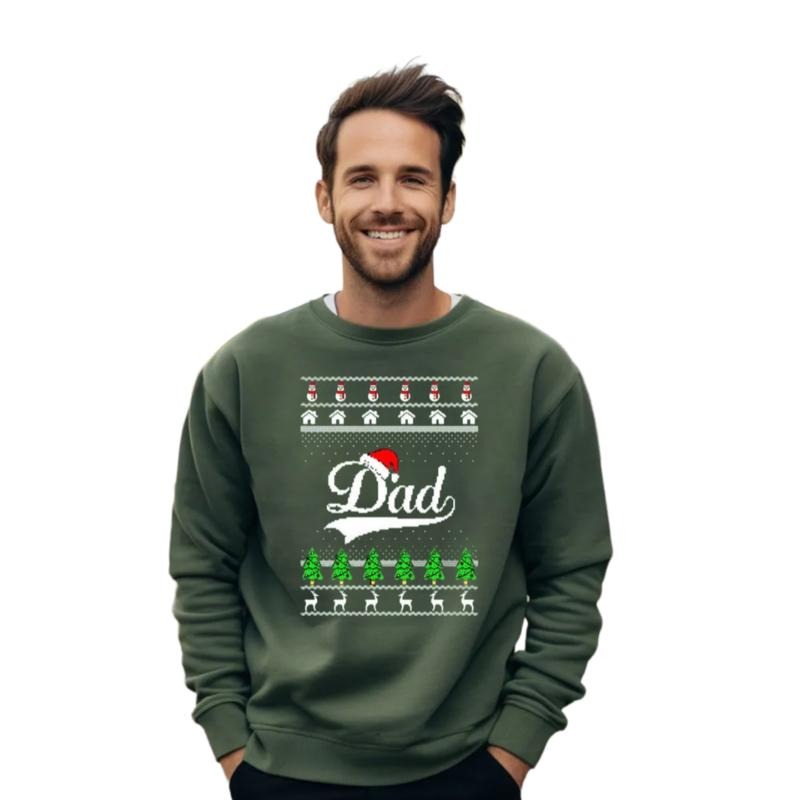 Dad Christmas Sweatshirt, Dad Christmas Gift, Dad Sweater, Daddy Ugly Christmas Gift, Father Christmas Gift , Unisex Long...
