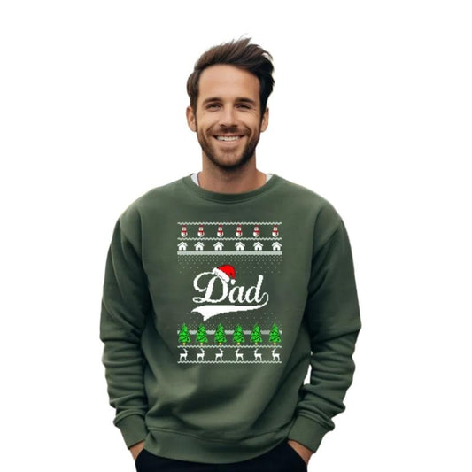 Dad Christmas Sweatshirt, Dad Christmas Gift, Dad Sweater, Daddy Ugly Christmas Gift, Father Christmas Gift , Unisex Long...