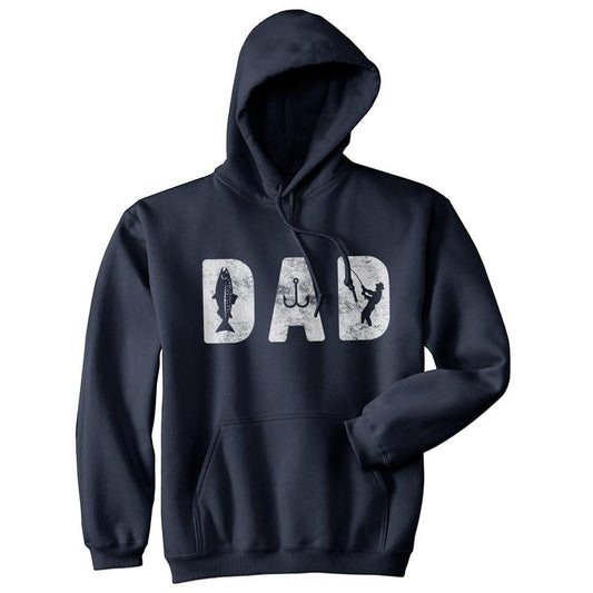 Dad Fishing Unisex Hoodie Funny Father's Day Fisherman Boating Graphic Novelty Hooded Sweatshirt Funny Hoodies Fishing...