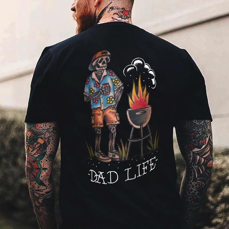 Dad Life Printed Men's T-shirt - Naughty Clothes Men Hoodie, Sweatshirt | WearSparks.com