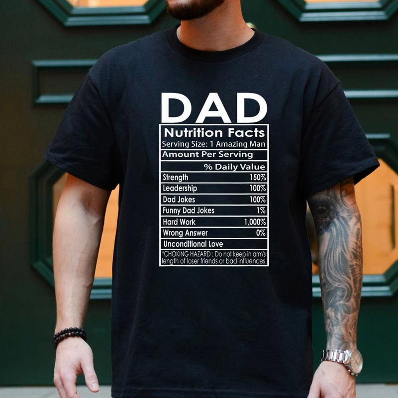 Dad Nutrition Facts Shirt, Funny Father's Day Shirt, Dad Shirt, Dad Gift Hoodie, Sweatshirt | WearSparks.com