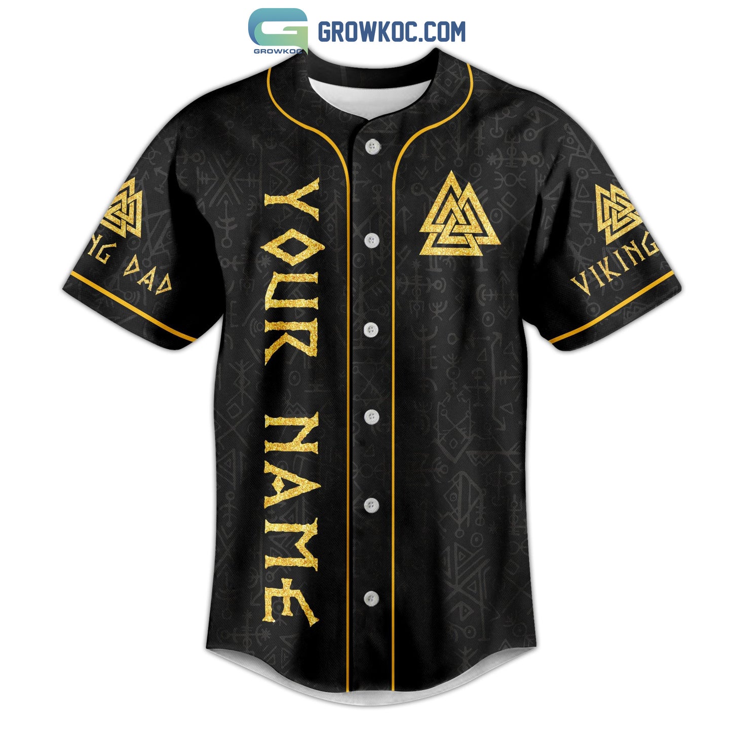 Daddy You Are As Brave As Garnar As Wise As Odin As Strong As Thor Viking Dad Personalized Baseball Jersey