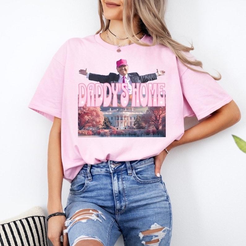 Daddys home shirt, trump 2024 shirt get in losers, trump sweatshirt, republican sweatshirt, political  sweater Hoodie