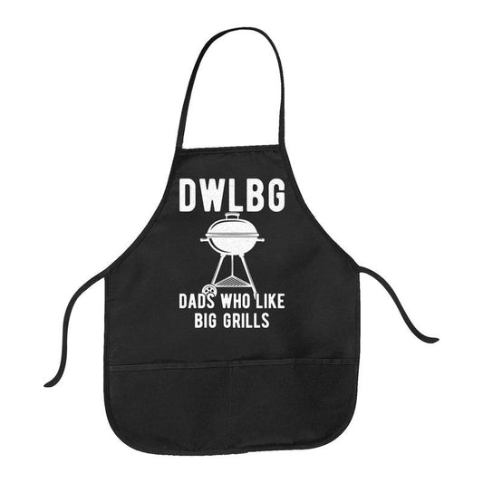 Dads Who Like Big Grills Cookout Apron Funny Father's Day Backyard Bar-B-Que Graphic Novelty Smock Funny Aprons Dad Joke...