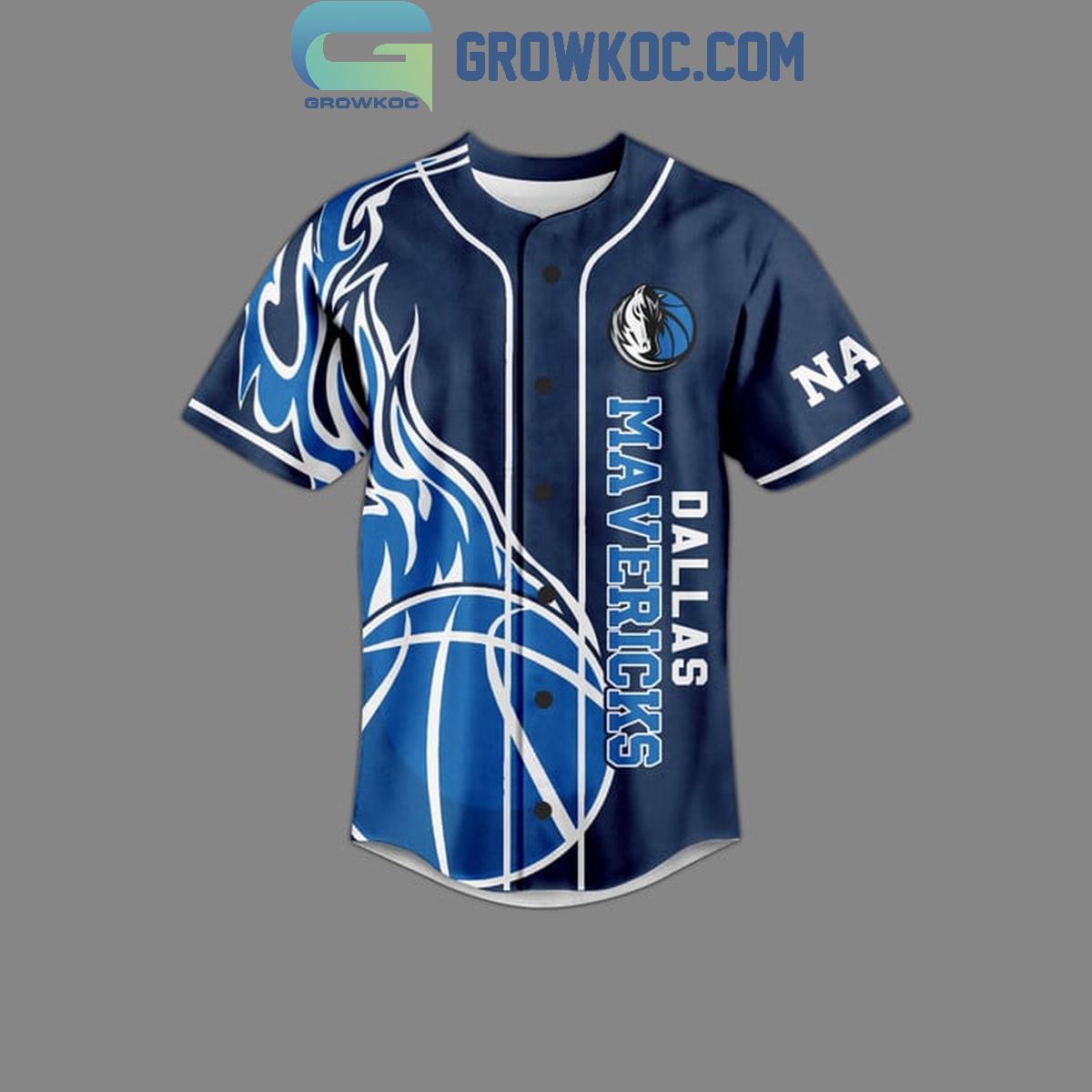 Dallas Mavericks 2024 Champions Personalized Baseball Jersey Navy