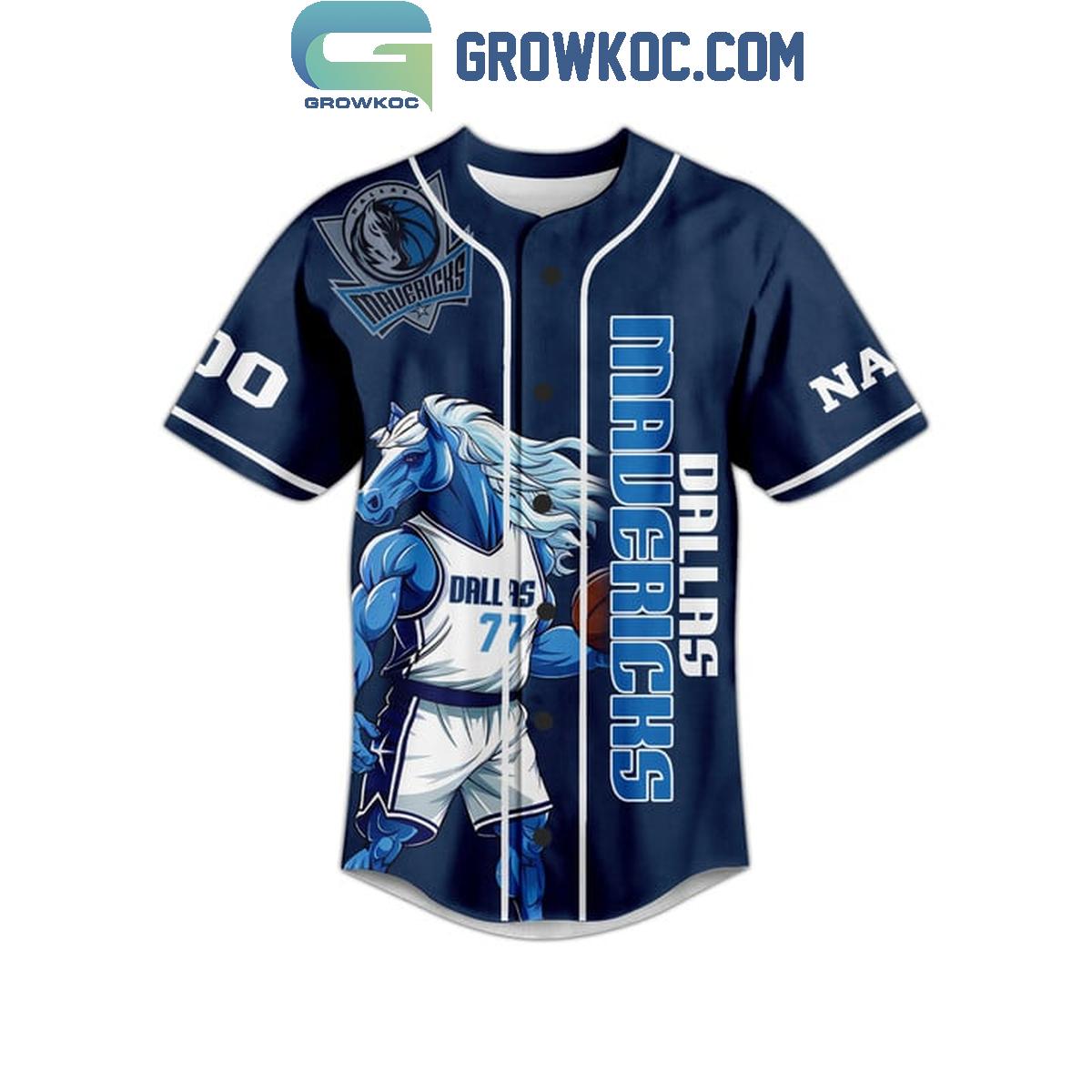 Dallas Mavericks Rowdy Proud Loud Personalized Baseball Jersey