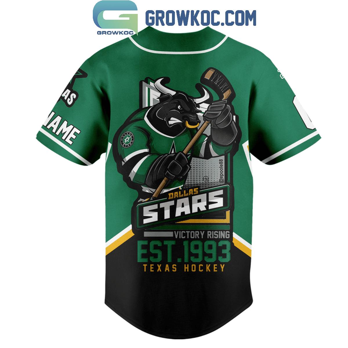 Dallas Stars Victory Rising Texas Hockey Est. 1993 Personalized Baseball Jersey