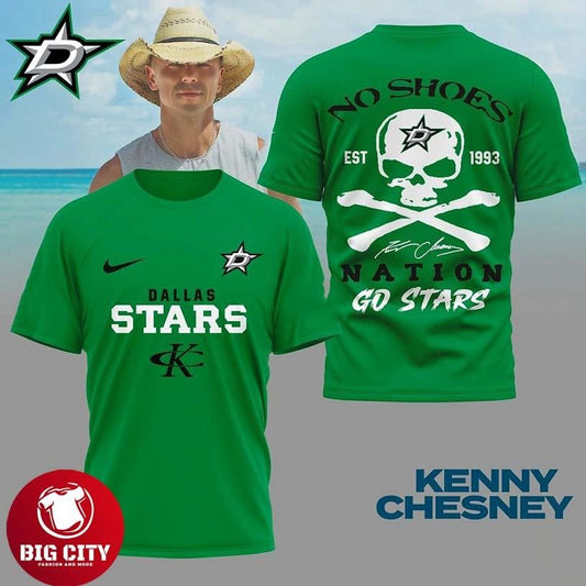 Dallas Stars x Kenny Chesney No Shoes Two Sided Shirt
