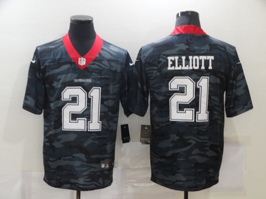 Dallas Cowboys #21 Ezekiel Elliott 20 Camo Adult 908