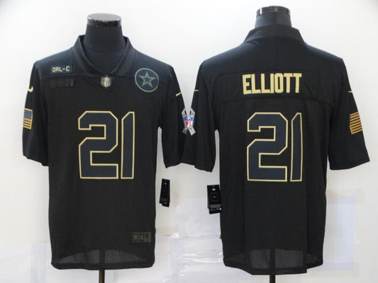 Dallas Cowboys #21 Ezekiel Elliott 20 New Black Salute 433