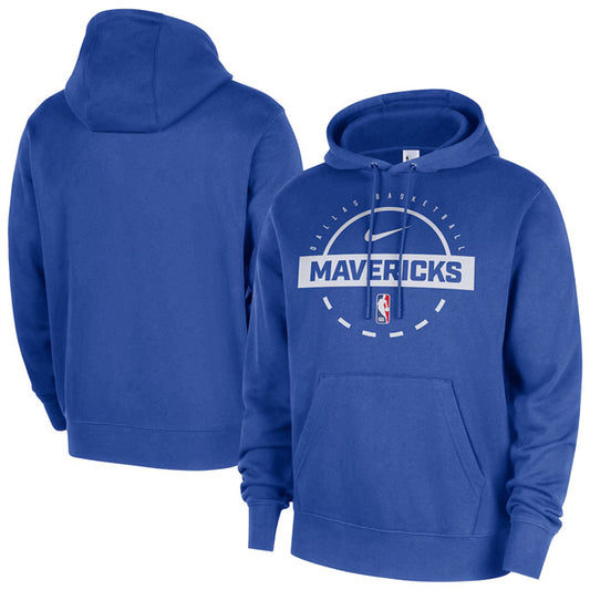 Dallas Mavericks Royal 2025 26 Practice Club Pullover Hoodie2