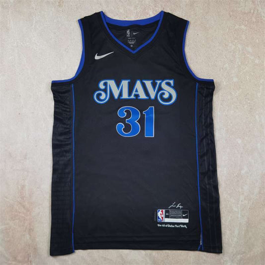 Dallas Mavericks #31 Klay Thompson Hot Press Mavericks 31 Black City Edition s-xxl Style 2