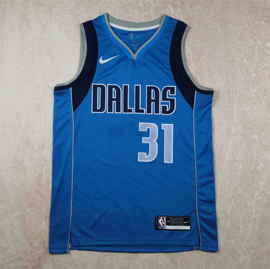 Dallas Mavericks #31 Klay Thompson Hot Press Mavericks 31 Blue s-xxl Style 2