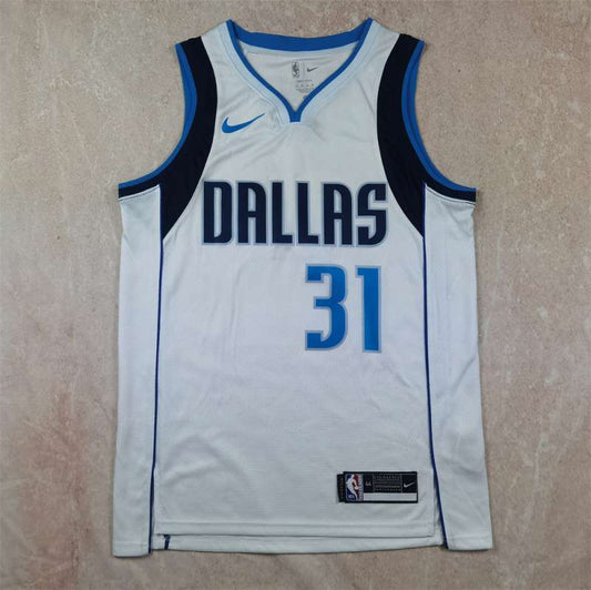 Dallas Mavericks #31 Klay Thompson Hot Press Mavericks 31 White s-xxl Style 2