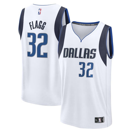 Dallas Mavericks #32 Cooper Flagg 2025 NBA Draft First Round Pick Fast Break Replica Jersey - Association Edition - Whit