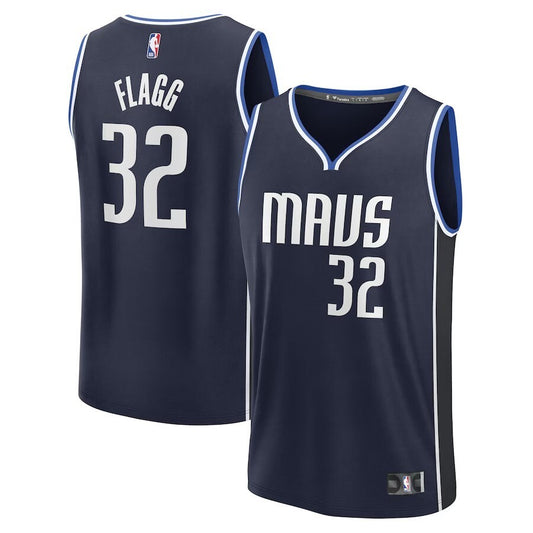 Dallas Mavericks #32 Cooper Flagg 2025 NBA Draft First Round Pick Fast Break Replica Jersey - Statement Edition - Navy