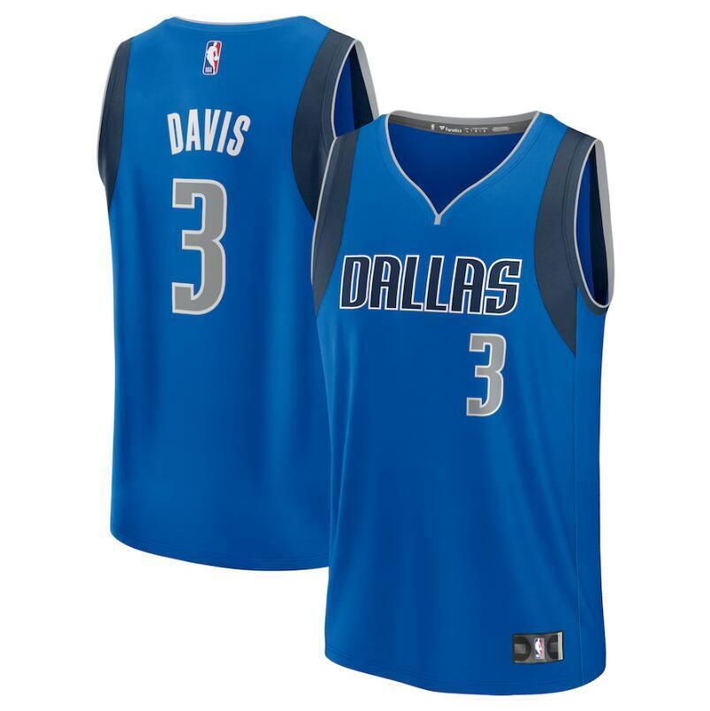 Dallas Mavericks #3 Anthony Davis Jersey - Icon Edition - Royal