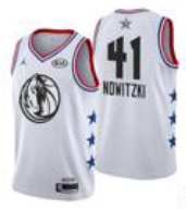 Dallas Mavericks #41 Dirk Nowitzki 19 All-Star Mavericks 41 White