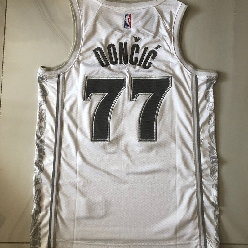 Dallas Mavericks #77 Luka Dončić 24-25 city authentic jersey white Style 1