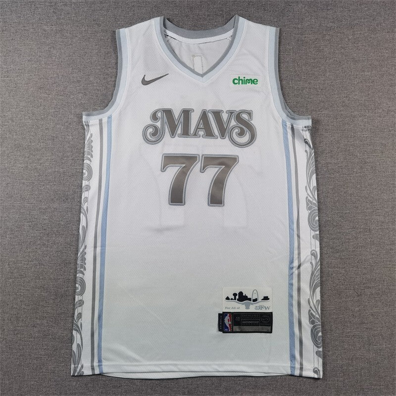 Dallas Mavericks #77 Luka Doncic Mavericks 77 White City Edition s-xxl Style 2