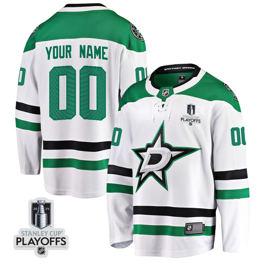 Dallas Stars 2024 NHL Playoffs Patch Away Breakaway Jersey