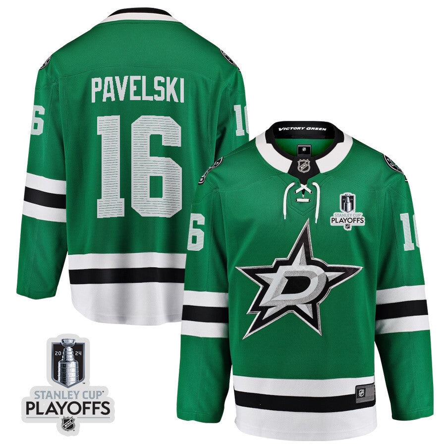 Dallas Stars #16 Joe Pavelski 2024 NHL Playoffs Patch Home Jersey