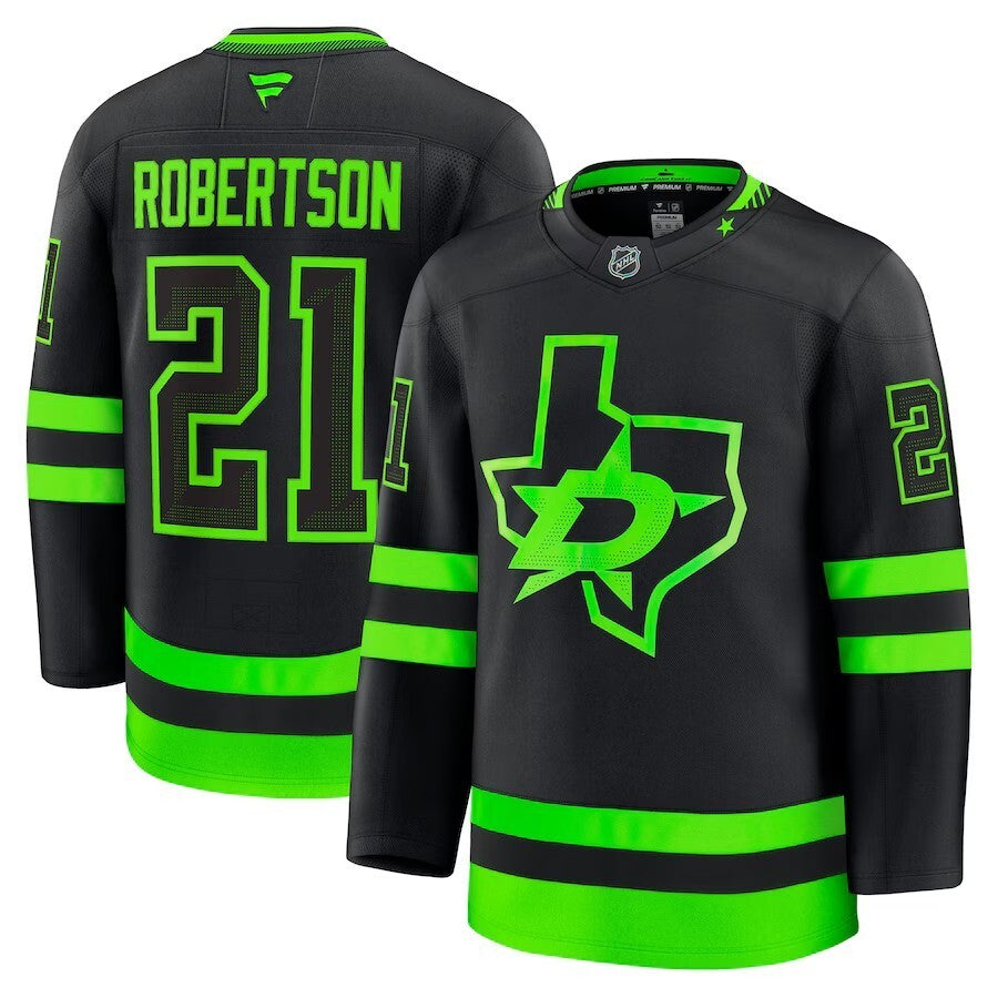 Dallas Stars #21 Jason Robertson Alternate Premium Jersey - Black_1