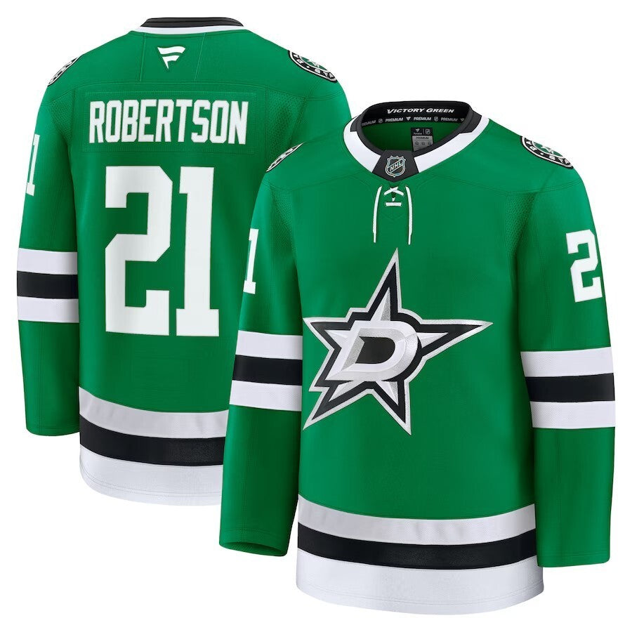 Dallas Stars #21 Jason Robertson Home Premium Jersey - Kelly Green