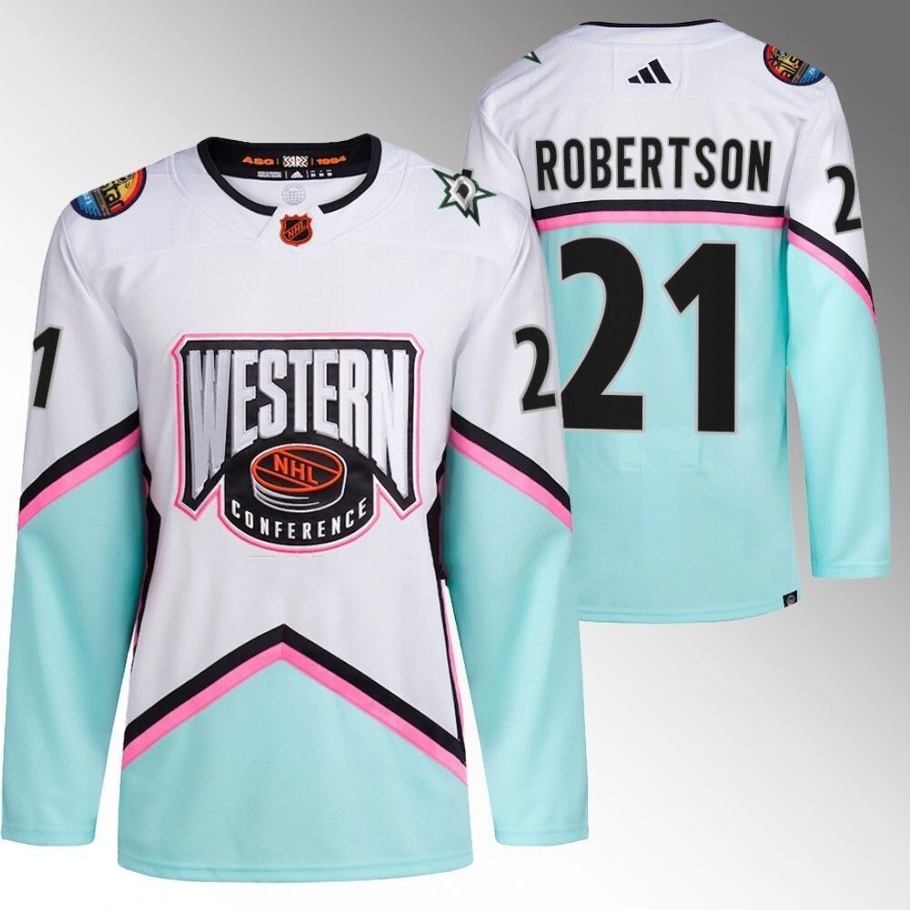 Dallas Stars #21 Jason Robertson White 2023 NHL All-Star Western Conference Authentic Jersey