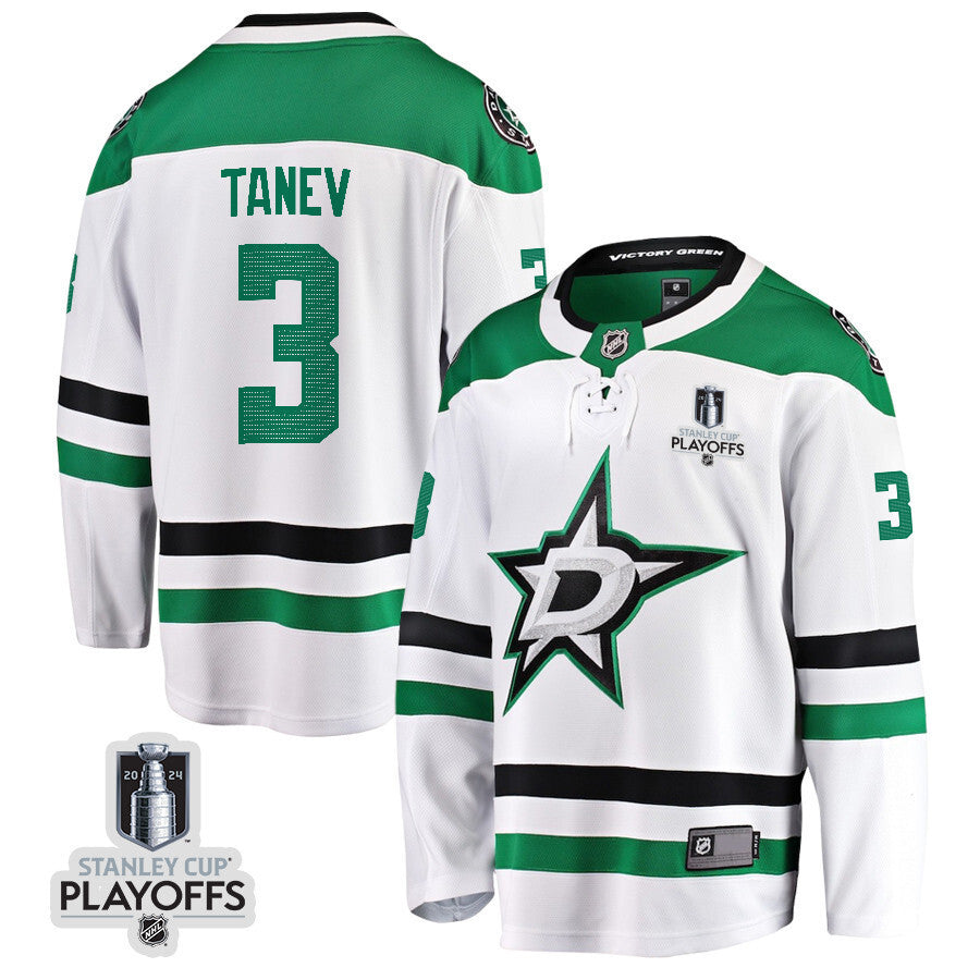 Dallas Stars #3 Chris Tanev 2024 NHL Playoffs Patch Away Breakaway Jersey