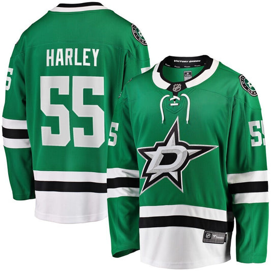 Dallas Stars #55 Thomas Harley Home Premier Breakaway Player Jersey - Kelly Green