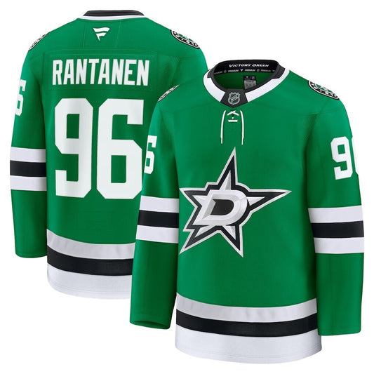 Dallas Stars #96 Mikko Rantanen Home Premium Jersey - Kelly Green
