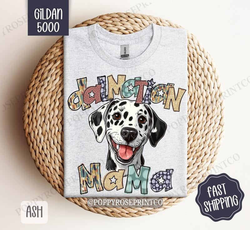 Dalmatian Mama Shirt Gildan, Dog Mom Women's Tee, Cute Women's Tshirt Plus Sizes Hoodie, Sweatshirt | WearSparks.com