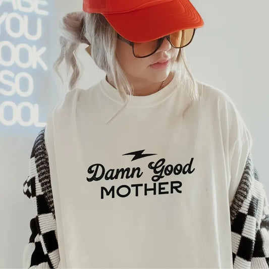 Damn Good Mother Shirt ~ Comfort Colors T-Shirt Unisex Apparel Relaxed Fit Printed in the USA Clothing Womenswear Casual...