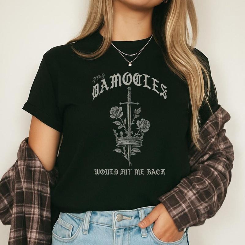 Damocles Vessel Gothic T Shirt, Metal Music Apparel, Unisex Tee Gift, Gift For Music Lover, Unisex Short Sleeve Tee...