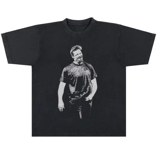 Dan Campbell Vintage Urban Heavy Washed Lion.s Menswear Top with Original Design, Stylish Fit Cotton T-Shirt Tee, Casual...