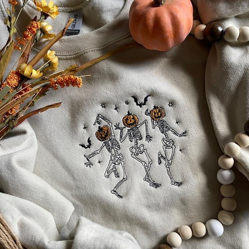Dancing Skeleton Party Halloween Sweatshirt T-Shirts, Hoodie | WearSparks.com