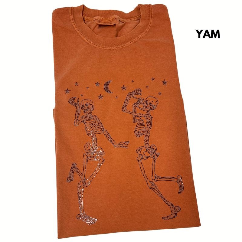 Dancing Skeletons SPANGLED Comfort Colors T-Shirt Hoodie, Sweatshirt | WearSparks.com