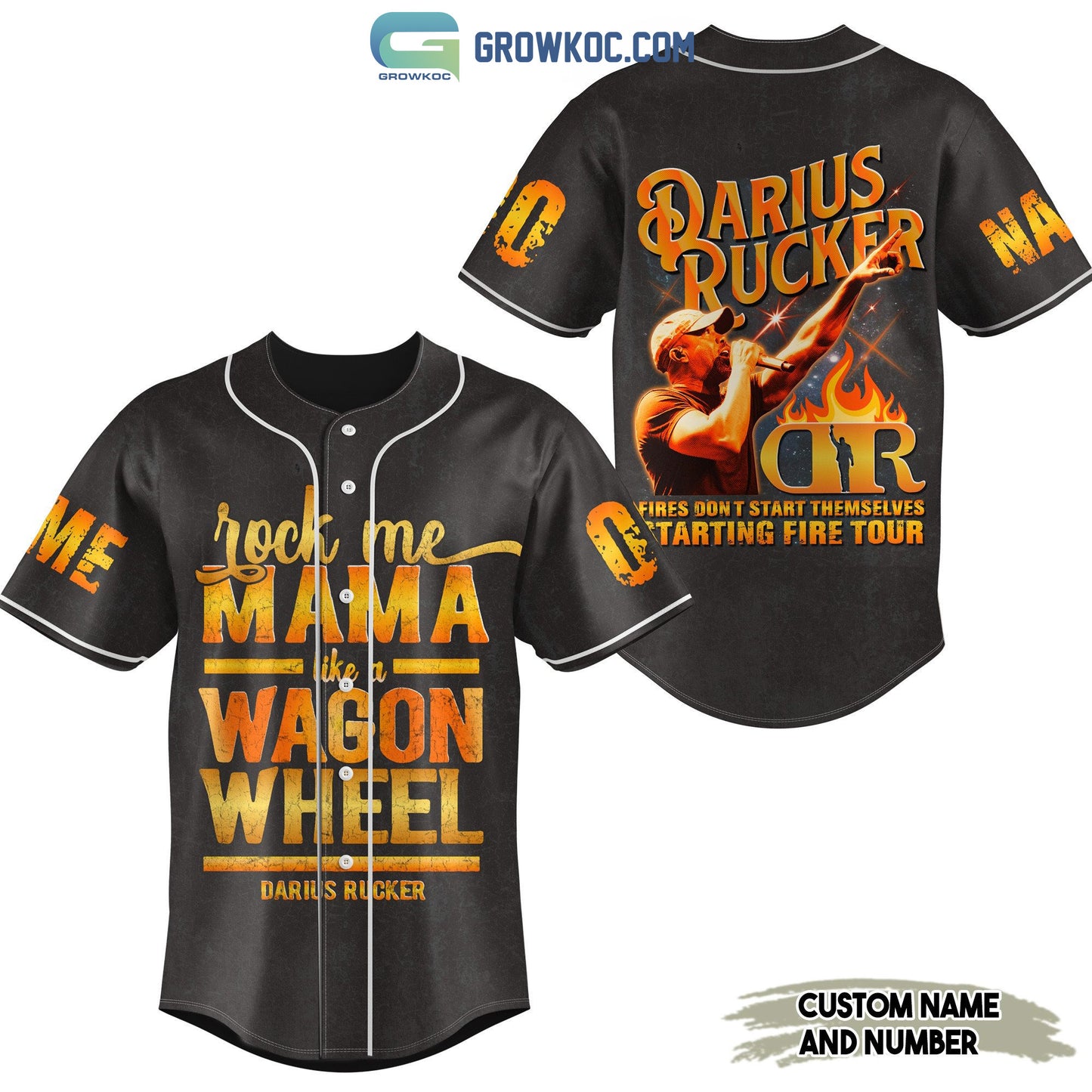 Darius Rucker Fires Don???t Start Themselves Starting Fire Tour Personalized Baseball Jersey