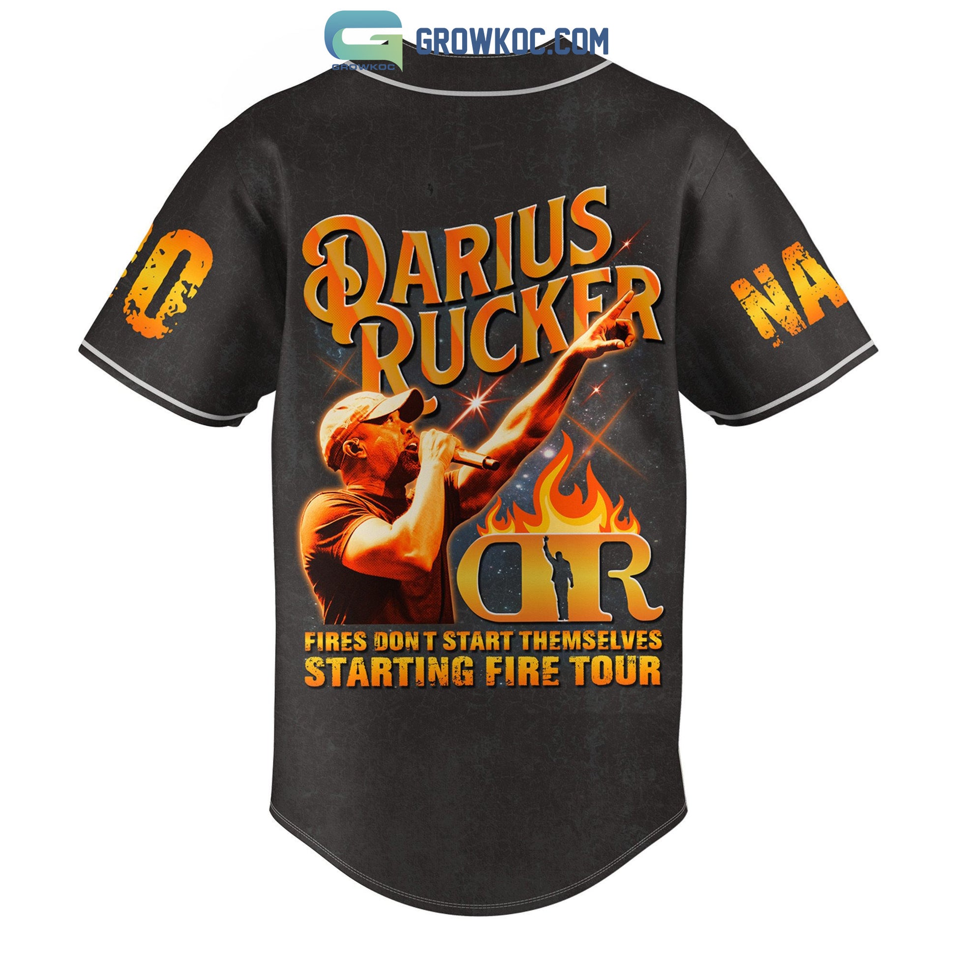 Darius Rucker Fires Don???t Start Themselves Starting Fire Tour Personalized Baseball Jersey