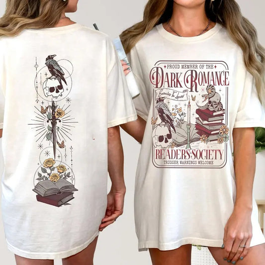 Dark Romance Book Club T-Shirt, Good Girls Read Dark Romance Sweatshirt, Dark Romance Social Club Hoodie, Smut Merch,...