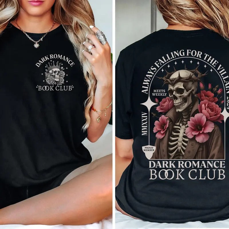 Dark Romance Book Club T-Shirt, Trigger Warnings Hoodie, Book Lover Gift, Romance Reader Sweatshirt, Smut Reader Sweater,...