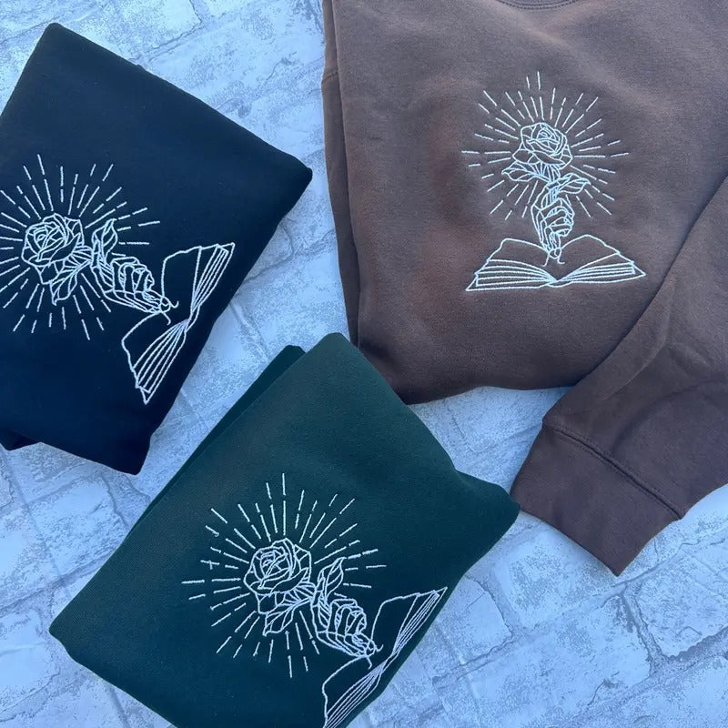 Dark Romance Embroidered Crewneck T-Shirts, Hoodie, Sweatshirt | WearSparks.com