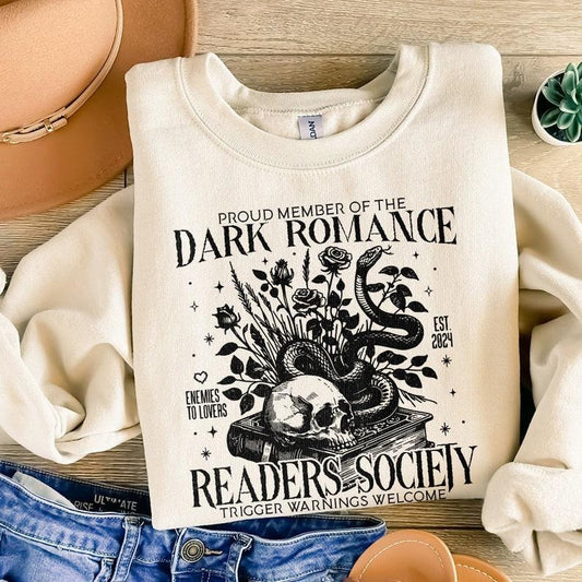 Dark Romance Readers Society Shirt, Book Lover, Bookish Shirt, Smut Lover Gift, Dark Romance Book, Spicy Book Lover,...