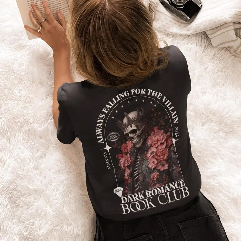 Dark Romance T-Shirt, Falling For The Villain Sweatshirt, Booktok Merch, Bookish Merch, Villain Era, Enemies To Lovers,...