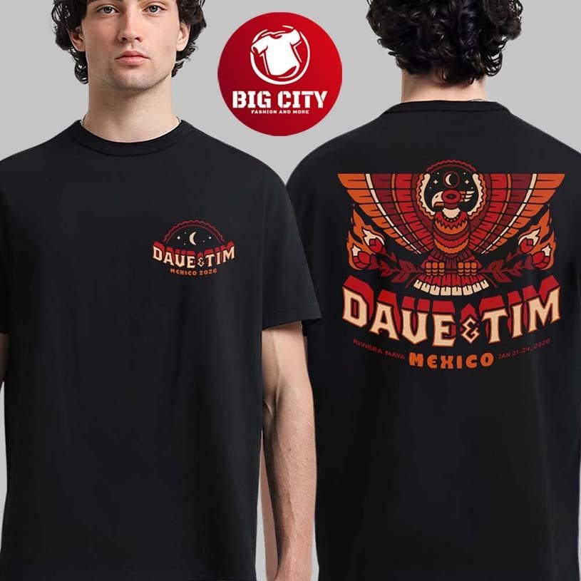 Dave Matthews Band And Tim Reynolds Riviera Maya Mexico 2026 Two Sided Shirt